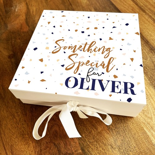 Square orange blue confetti - orange, &