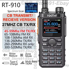 Radtel RT-910 CB TRANSMIT VERSION Air Band VHF UHF AM FM CB.2 ANTENNAS Scanner 