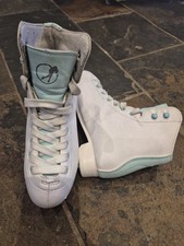 SFR Galaxy Ice Skates Size UK 2 White with light blue flashing