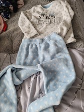 Girls Primark Winter Fleece Pyjamas Aged 9-10 Years  Great Condition