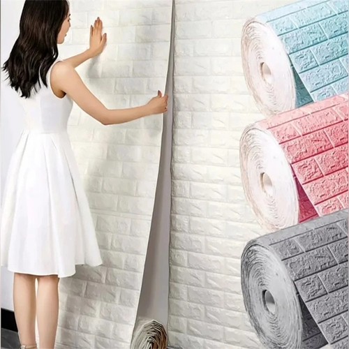 Foam brick wallpaper self - 3d,