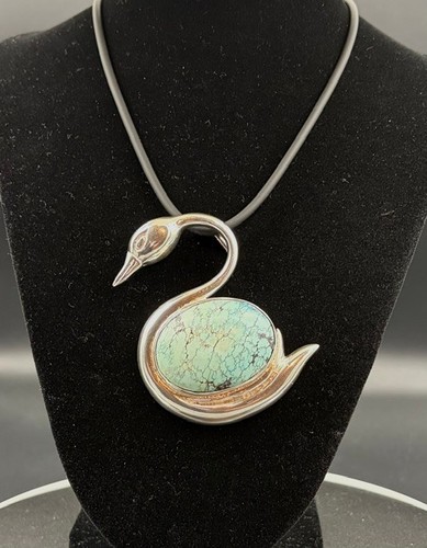 Large 925 sterling silver - sterling, swan