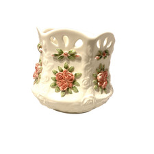 vintage floral rose milk white