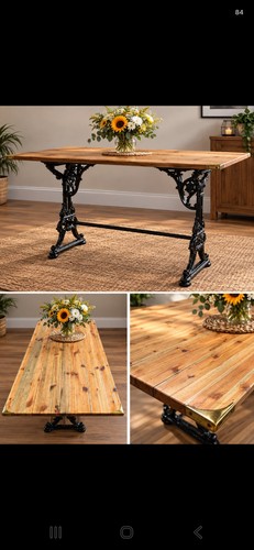 Vintage cast iron table - vintage,