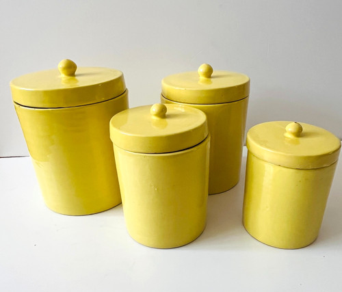 Yellow glazed terracotta - yellow,