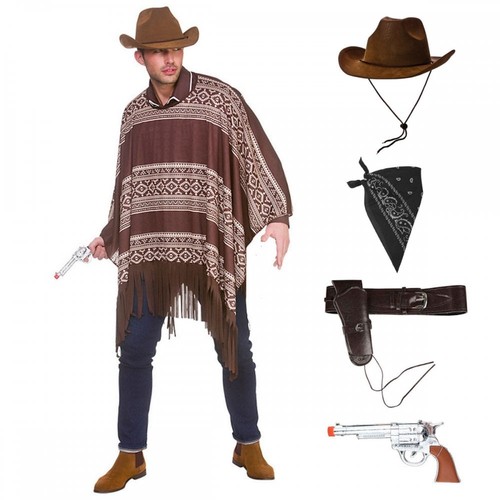 Adult western cowboy poncho - western, +