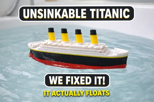 Unsinkable titanic model boat - unsinkable,