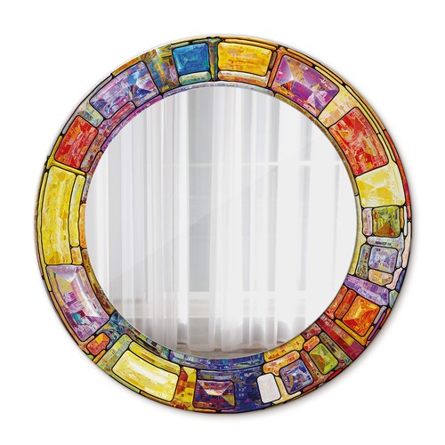 Jewel round mirror with - mirror,