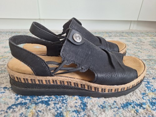 New rieker sandals - new, black