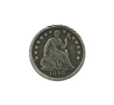 United States USA 1848 Seated Liberty Half Dime Silver Coin #20
