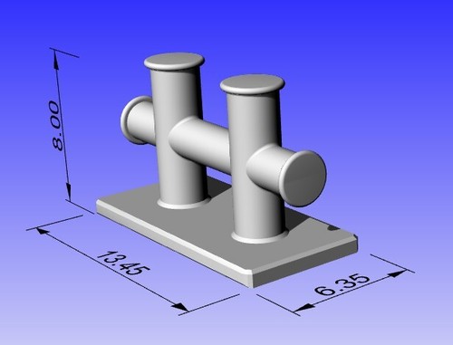 Model boat tug fittings - model,