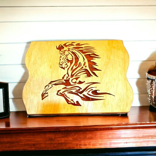 Wood scroll saw cut horse - scroll, art