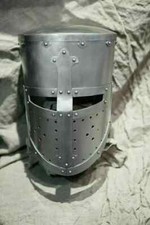 Medieval Closed Pot Great Armor SCA LARP Helmet Knight Warrior Viking Cosplay