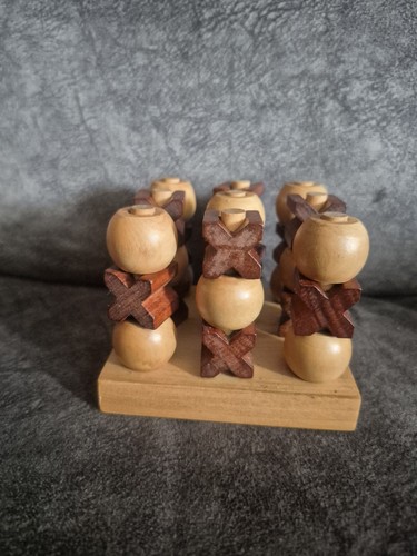 Vintage wooden noughts and - vintage,