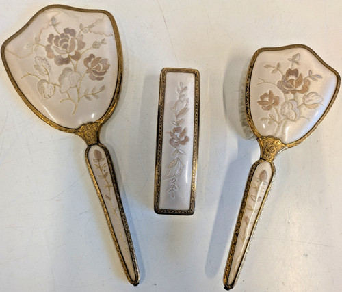 Antique vanity set gold - set:,