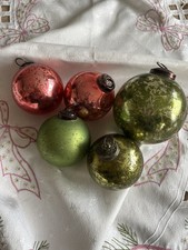 5 Vintage Large Etched Cut