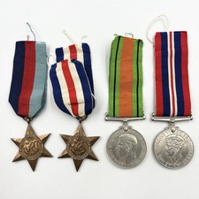 Genuine WW2 France & Germany Star Medal Group Of 4