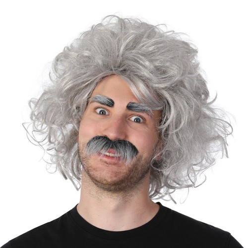 Grey mad scientist wig - grey,