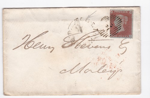 1852 penny red - qv, on
