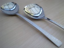 2 x VINERS SHEFFIELD STUDIO Serving Spoons by Gerald Benney 1960s Mid Century