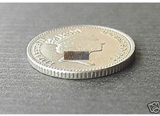 ADAPTED  10p  SHELL COIN  MAGIC TRICK  FOR  RAVEN  and Magnetic PK Rings Etc. 