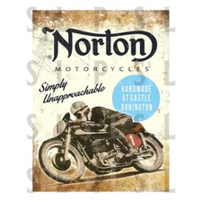 Norton motorcycles retro metal - motorcycles,