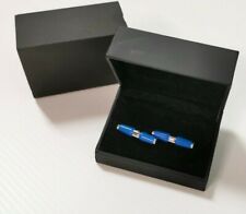 Genuine Jaguar Bar Cufflinks - Blue Enamel & Chrome New In Box - 50JJCLBARB