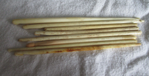 Antique vintage bone - antique, crochet
