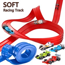 Flexible Race Track for Kids 4m DIY Double-Track Racing Car Ramp Toy            