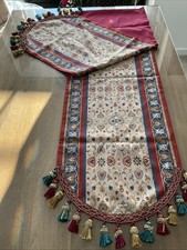 Oriental Style Table Runner & Tassels Sideboard Runner 86 InchesNEW FREE POST
