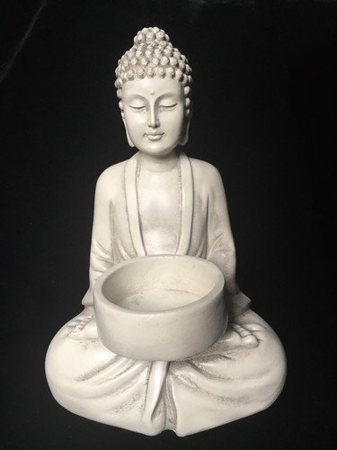 Buddha figure sitting ceramic - buddha,