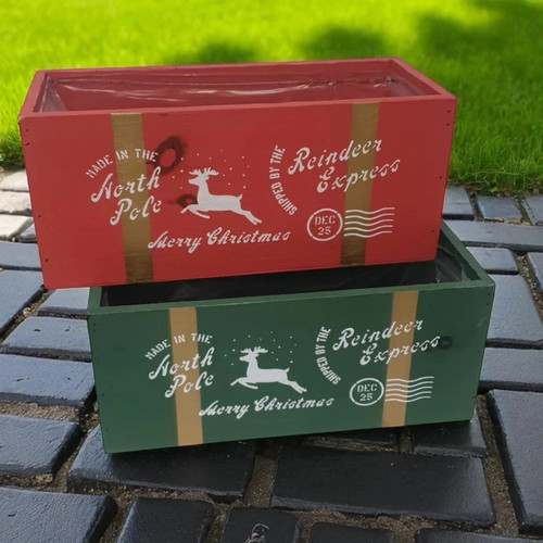 Festive wooden trough - wooden,