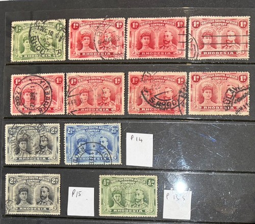 Rhodesia 1910 1913 double - 1910-1913, ‘double