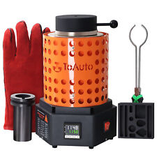 TOAUTO 1KG Electric Digital Melting Furnace Kiln Kit Jewelry Recycling 1800W UK