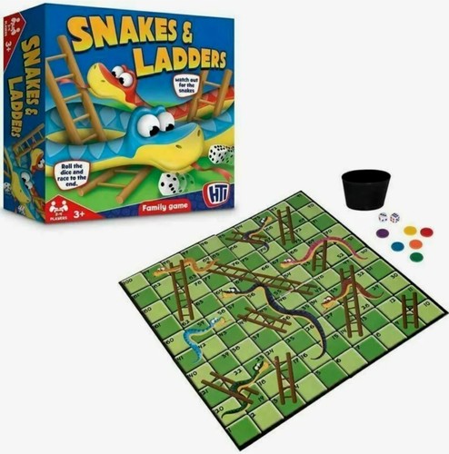 Traditional snakes and ladders - and,