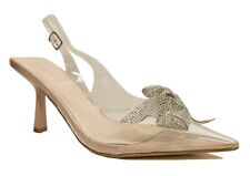 Truffle Stiletto Clear Heels