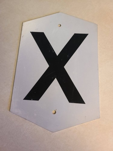 Vintage railroad crossing sign - railroad,