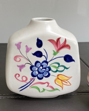 Poole Pottery Hand Made & Hand Painted Traditional Ware Flask Vase NH Pattern