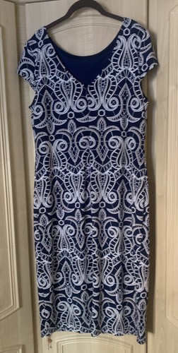 Ronni nicole dress navy white - dress, navy/white