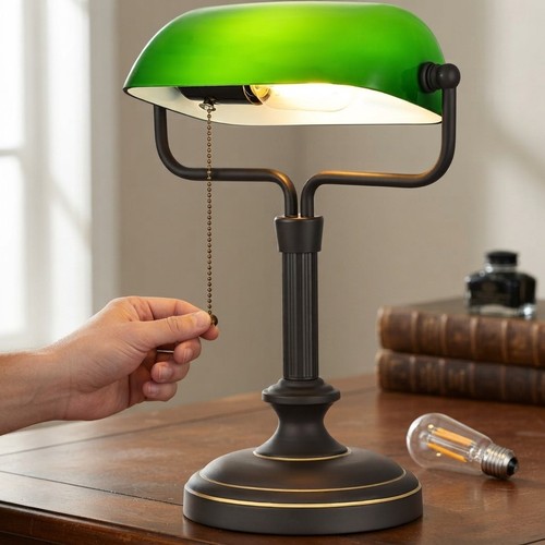 Classic banker desk lamp - lamp,