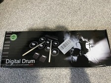 Portable Electric Drum Set Pad Headphone Jack Digital Music Instrument Speaker