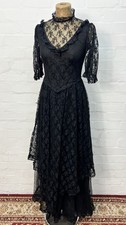 Vintage 80s Jet Black Lace