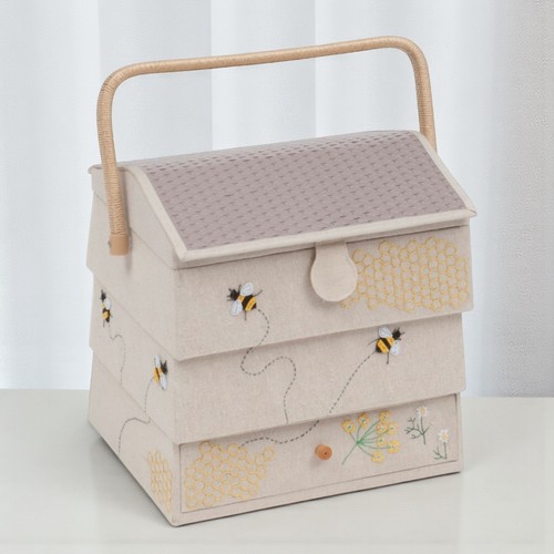 Large bee hive sewing basket - large,