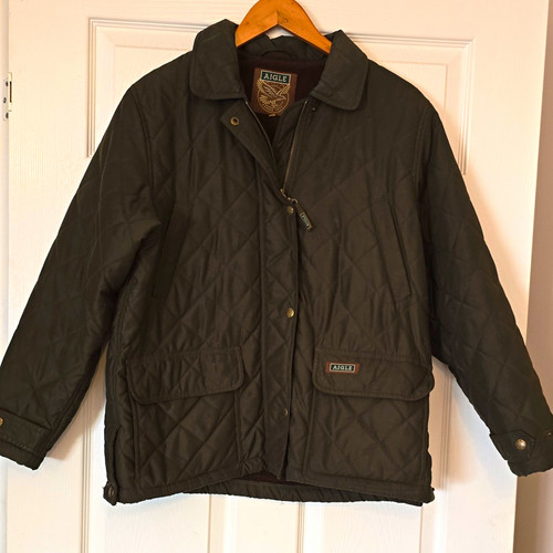 Aigle green quilted jacket - green,