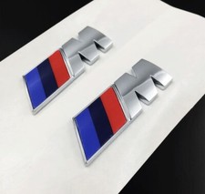 2x BMW M Sport Emblem Chrome