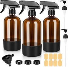 Amber Glass Spray Bottles 3