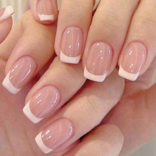 24x square false nails - square, french