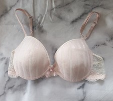 T-Shirt Bra 32C Cream Pink