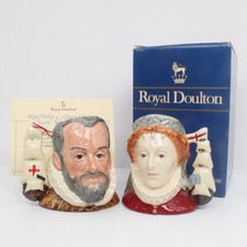 Royal Doulton King Philip & Queen Elizabeth Small Toby Jugs Limited Ed 883/9500