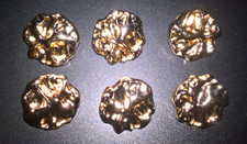 6 X GOLD ASYMMETRICAL EMBOSSED